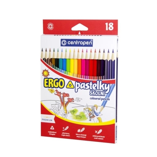 Pastelky trojhranné Centropen 9521 /18 ks