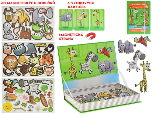 19-26,5cm magnetic puzzle&cards in Magnetic Book "Animals" in shrink