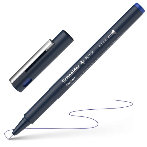 Fineliner Schneider Pictus 0.1 - modrá náplň
