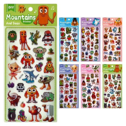 Animals Stickers, 11x24 cm (assorted designs / price per pack)