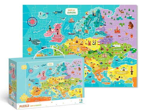 100pcs of 64x46cm map of Europe puzzle in PBX