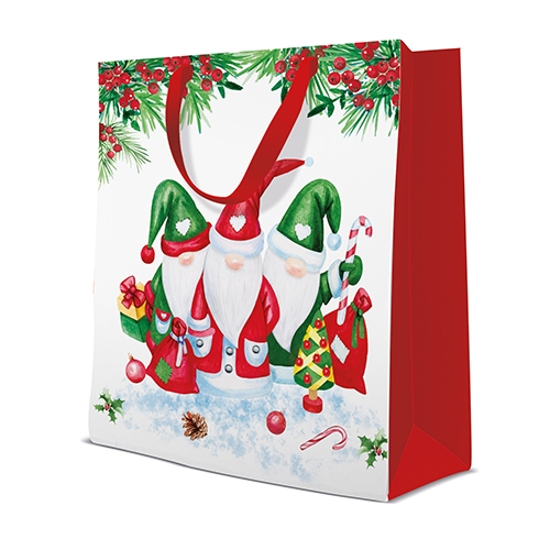 Darčeková taška PAW Christmas Glomes, large - 26,5x33,5x13 cm
