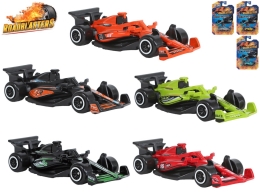 Roadblasters 8asstd color 7,5cm die cast free wheel formula race car in BC