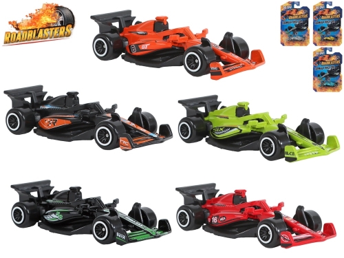 Roadblasters 8asstd color 7,5cm die cast free wheel formula race car in BC