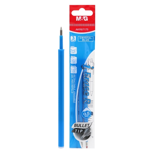 M&G eraser refill tip 0.5 mm (set of 3 pcs) blue refill