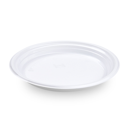 Plate (PP) Reware Dinner ECONOMY reusable white O22cm [100 pcs]