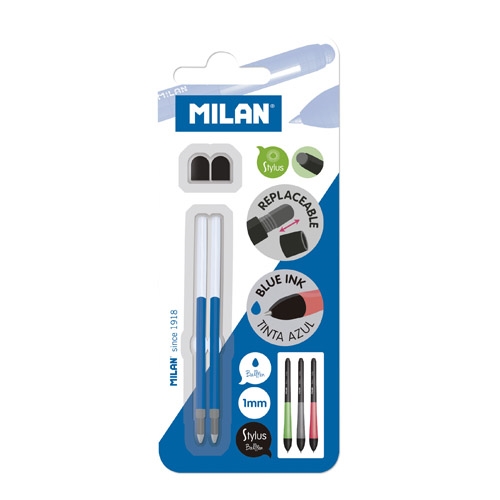 Stylus refills with 2 caps MILAN