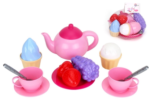 Tea set w/desserts in net