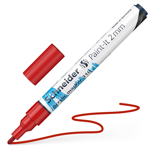 Popisovač Schneider Paint-It 310 Acrylic Marker 2mm - červený