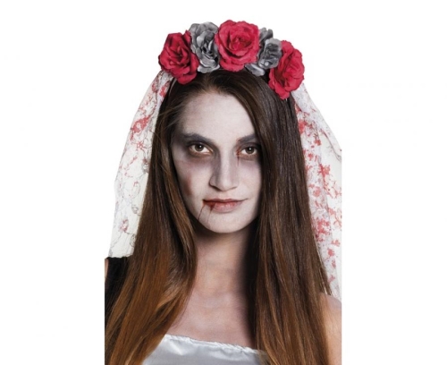 Nevesta z hororu - závoj, tiara