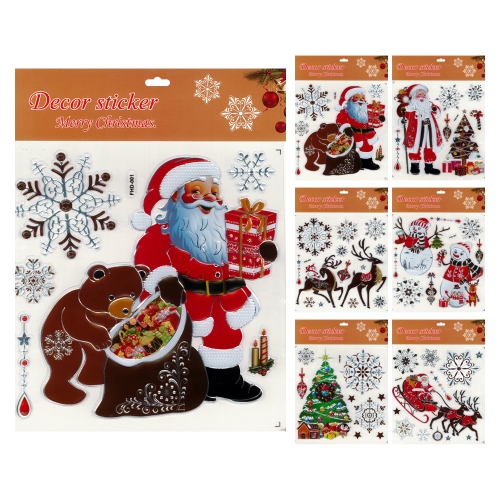 Stickers 31,5 x 39,5 cm - traditional Christmas motifs (mix)