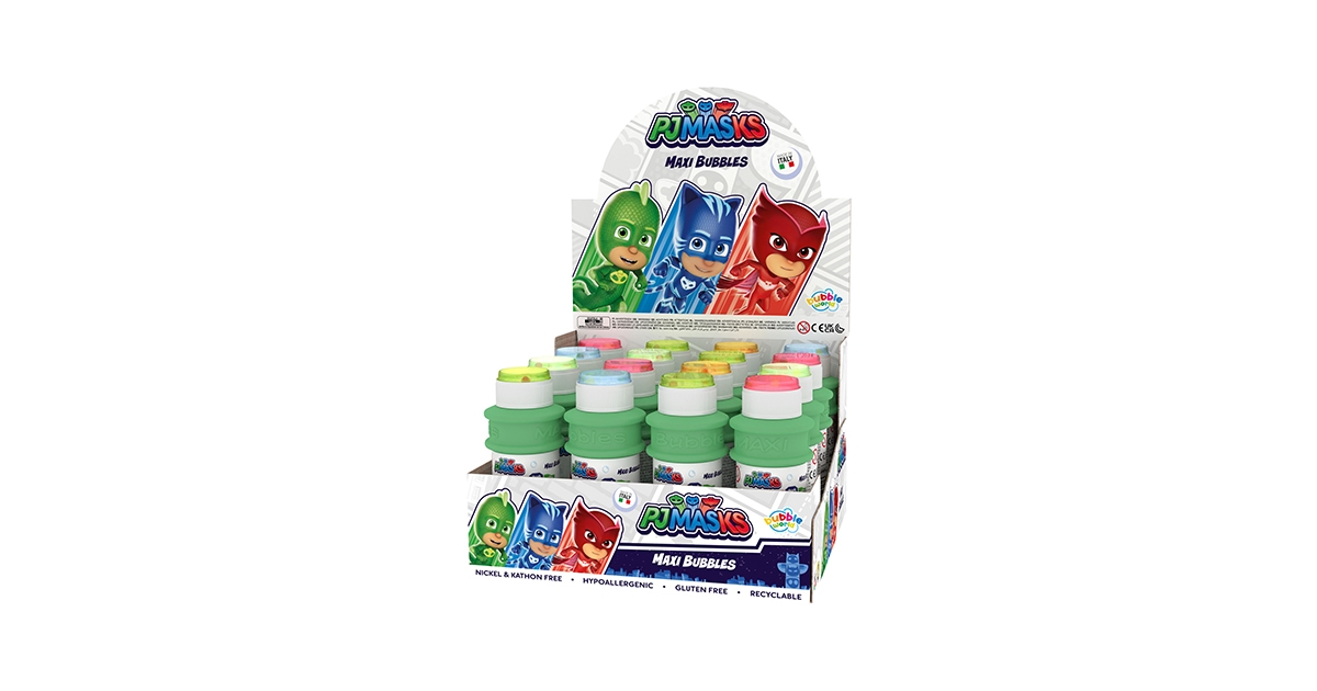 Dulcop 103697500F PJ Masks Pjmasks Maxi Bubbles PyjaMask  Mask-Blue-47000-175 ml-Outdoor Game for 3 Years and Above, Blue :  : Toys & Games