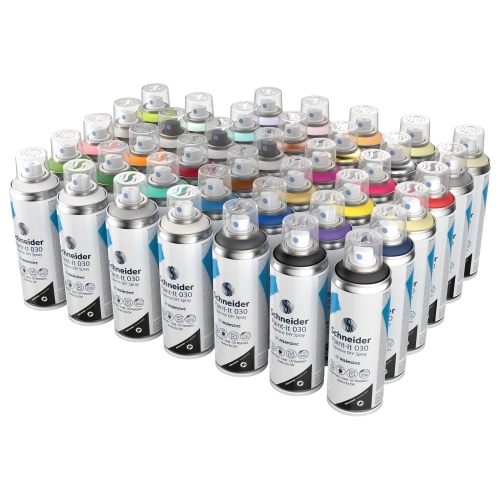 Akrylový sprej Schneider DIY Spray Paint-it 030 Product package - mix farieb 40 ks