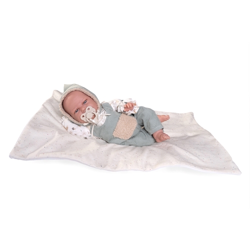Doll - newborn Clara with blanket, 34 cm