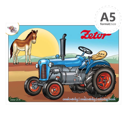 Coloring book A5 - Tractors