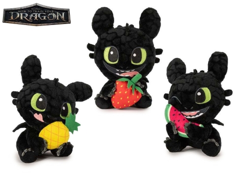 HTTYD 3asstd (pineapple,watermelon,strawberry) 25cm plush Toothless 0m+