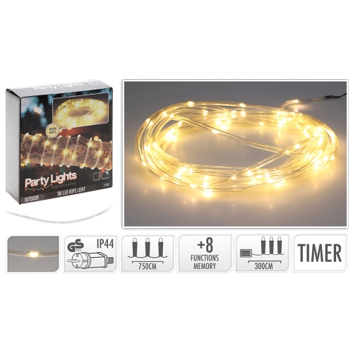 Light chain 100 LED warm white, length 7.5 m