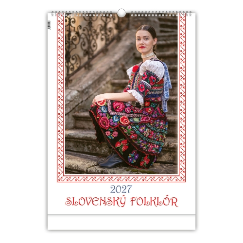Wall calendar Slovak folklore 2027