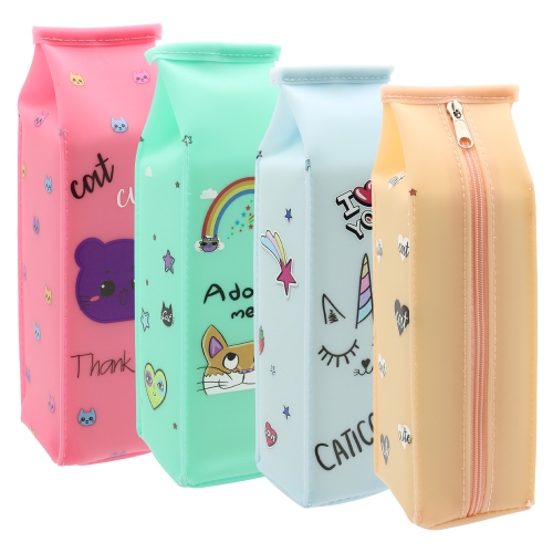 PU pen case, empty (mix of 4 colours) - Caticorn /Avocado