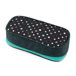 Pencil case PORTO 24 C - black-turquoise