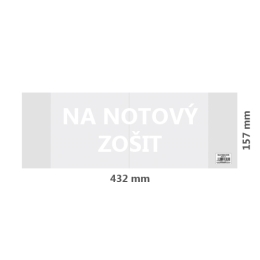 Obal na notový zošit PVC 432x157 mm, hrubý 120 mic /transparentný, 1 ks