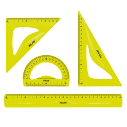 Ruler set MILAN "FLEX" flexible, yellow (1)