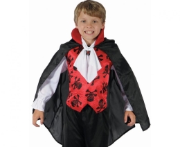 Detský elegantný kostým Upír, veľkosť 130/140 cm