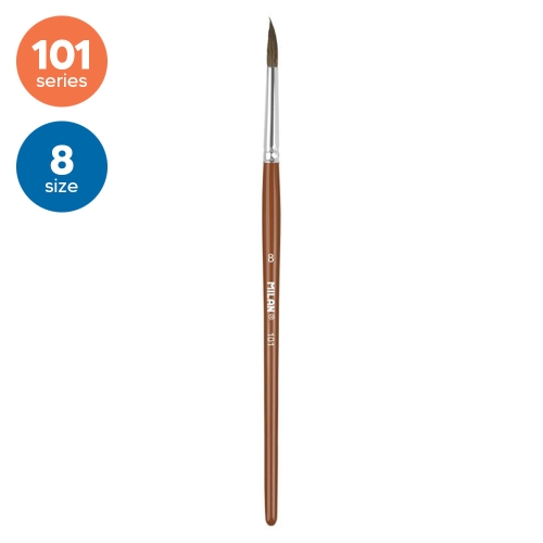 Pony hair brush round Nr.8, 101 MILAN