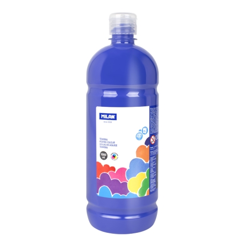 Bottle of 1000ml ultramarine blue poster colour