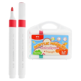 Triangular M&amp;G Acrylic Marker - 12 colours