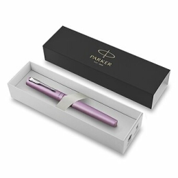 Roller Parker Vector XL Lilac, hrot F, čierna náplň (1)