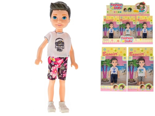6asstd 14cm plastic fashion boy doll in WBX 24pcs in DBX