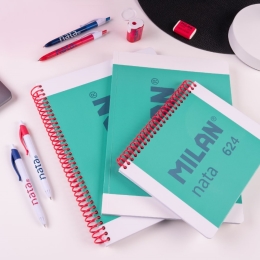 Spiral notepad A5 MILAN nata series, 80 sheets, green (4)