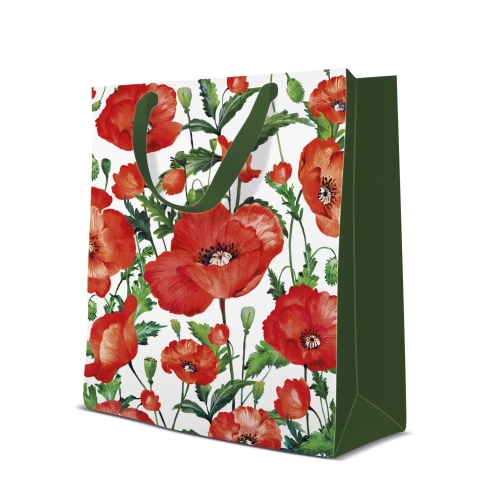 Darčeková taška stredná - Flanders Poppy 20x10x25 cm