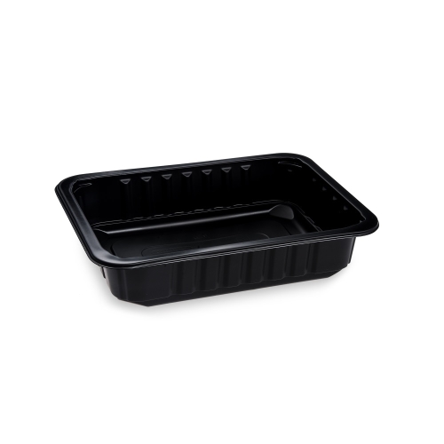 Menu bowl (PP) undivided black 227 x 178 x 50 mm [320 pcs]