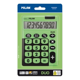 Calculator MILAN DUO 10-digit green - blister (1)
