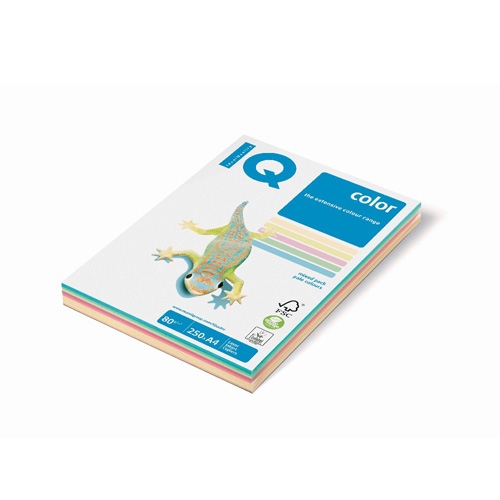 Copy paper A4 IQ 80g color 5x50 mix of pastel colors