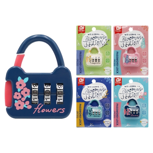 3-digit suitcase lock (Blooming season motif mix)