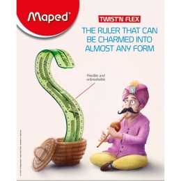 Pravítko MAPED Twist'n Flex, ohybné, nelámavé, 20 cm (3 farby)