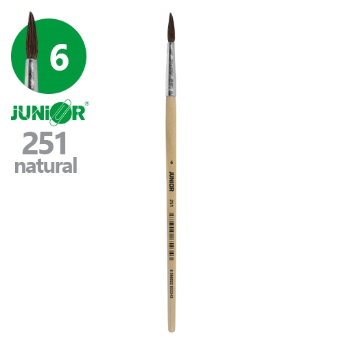 Round brush JUNIOR no. 6" 251 Natural