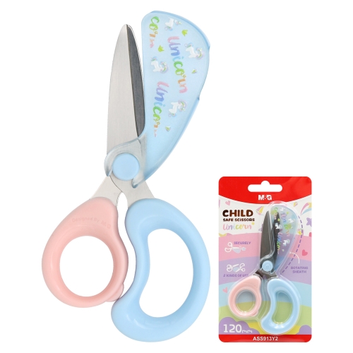 M&G Unicorn Children's Scissors 120 mm with protective cap