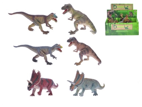 Zoolandia dinosaurus 20-30cm 3druhy 2farby v sáčku 6ks v DBX