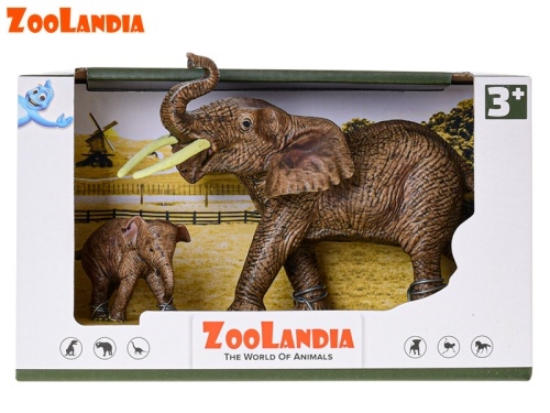Zoolandia slon s mláďaťom v krabičke