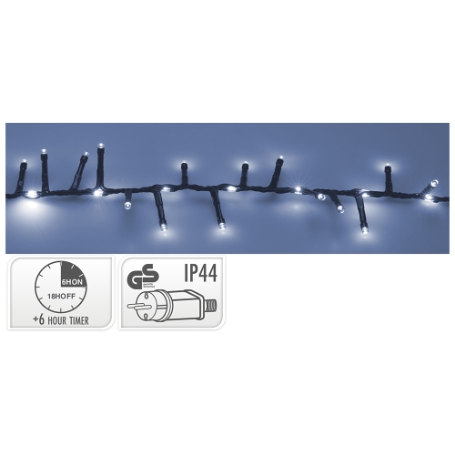 Light chain 1410 LED white cold, length 20 m, outdoor. use, 230V, waterfall effect