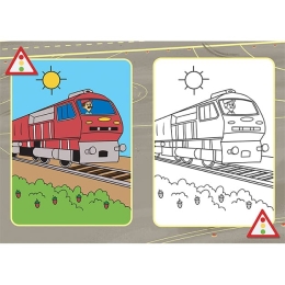 Coloring book JM A5+ Cars, trains, planes (1)