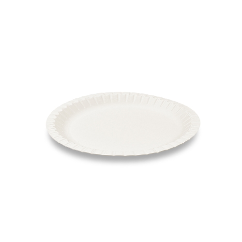 Paper plate (FSC Mix) white O23cm [100 pcs]