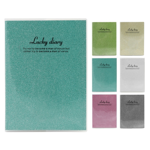 Notepad / Diary A6 lined, 80 sheets, PVC cover (mix of 6 shimmering colours)