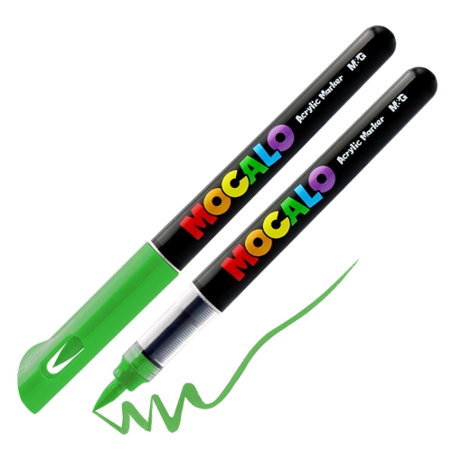 M&G MOCALO Acrylic Marker, brush tip - Dark Green 532