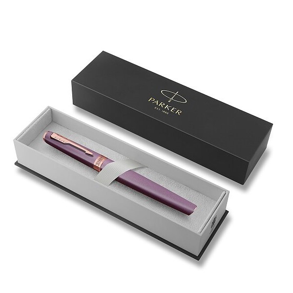 Roller PARKER Meridian Purple PGT, hrot F - čierna náplň