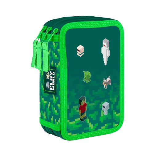 3-pouch pencil case. empty - Playworld